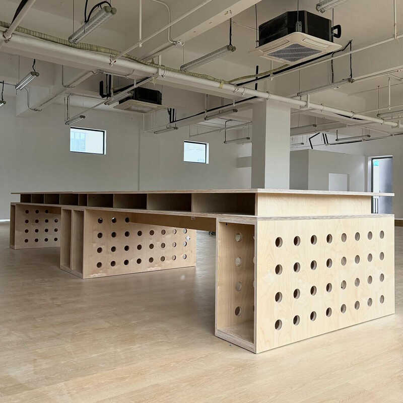 会议大桌中岛台设计师工作台书桌实木工作台桦木板桌海洋板办公桌