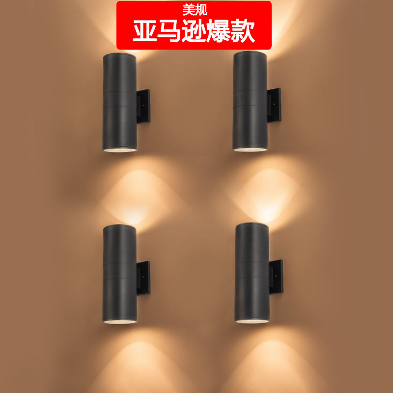 LED防水上下双头E27户外壁灯