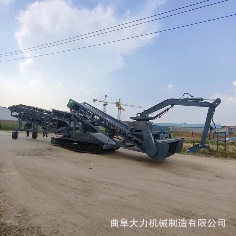 300吨沙石上料机  煤碳颗粒输送设备 履带行走砂石料装车扒料机