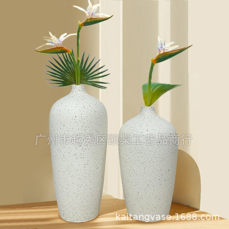 欧式轻奢玻璃钢花瓶摆件客厅花艺样板间电视柜台餐桌绿植插花装饰