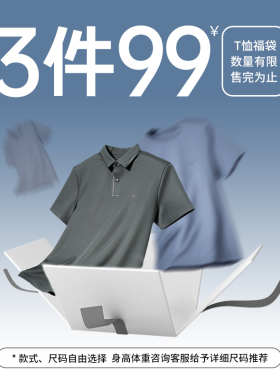 【断码清仓福利】杉杉T恤男款2025夏季父亲polo衫爸爸男士短袖T恤