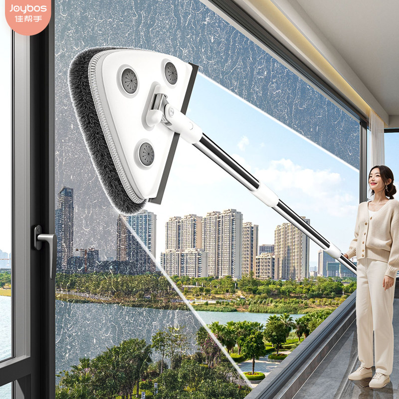 速发洗用玻璃神器家擦高擦窗外刮水器保洁专用刮层一体三角拖把