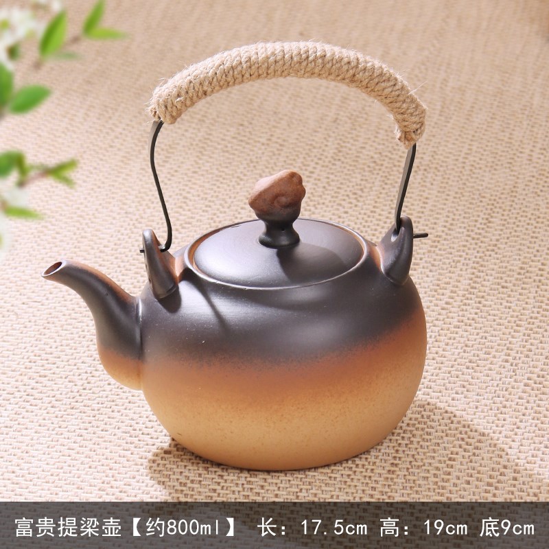 速发围火煮茶茶壶泡茶提梁煮茶复壶古防烫陶壶电陶炉炭炉可明炉烧