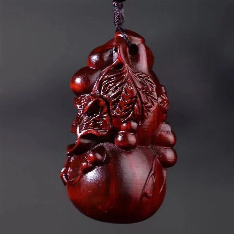 速发红木多子多福葫芦木文玩手把件手工实木雕随身老料小叶紫檀挂