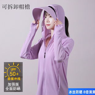 速发防晒衣202外防紫款线连帽遮脸户外旅游短车骑款披肩薄