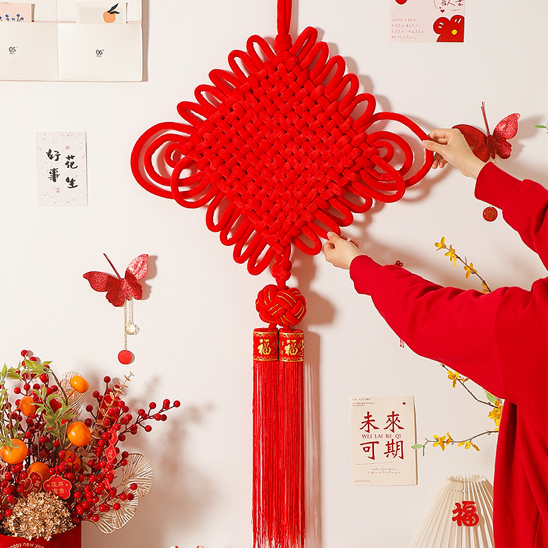 速发中国结挂平客厅高档大乔号福字挂件入户玄关饰安节小迁之喜装