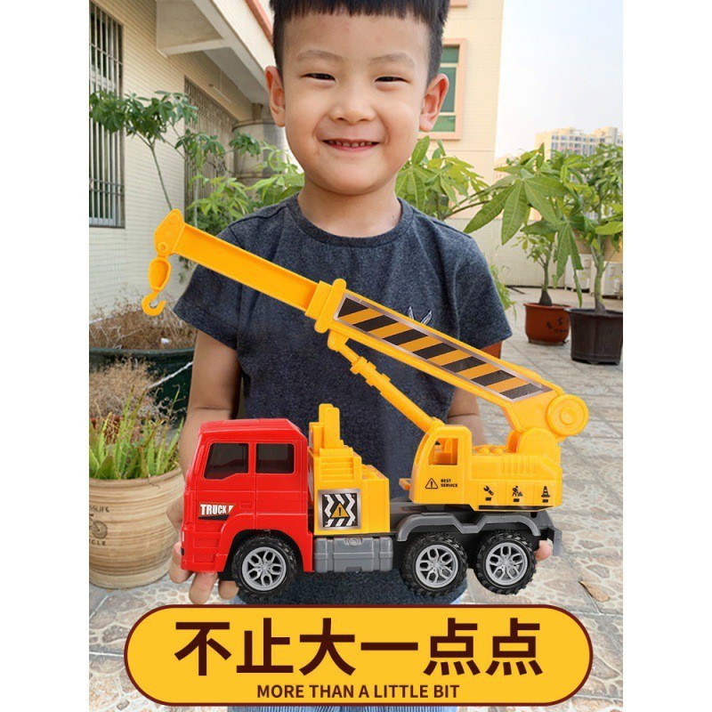 速发洒型挖掘机大号工程车儿童玩具男车套装小水搅拌吊车挖机小汽
