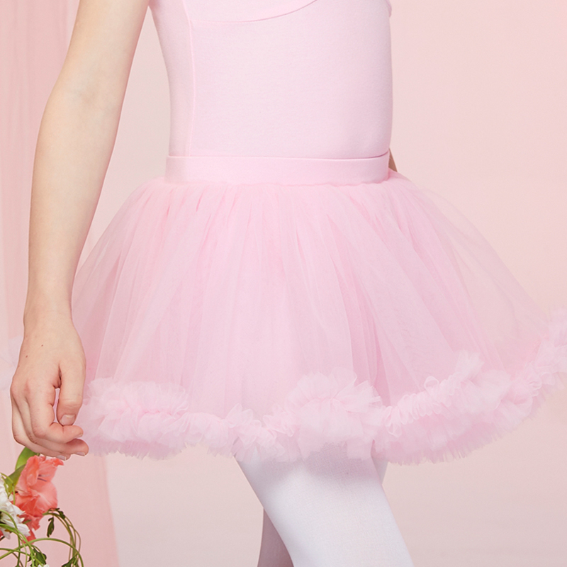 速发儿童舞蹈服童芭蕾舞纱裙小孩练功服短裙半身裙公主演出蓬蓬裙