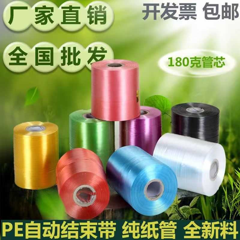工厂直供多色机用pe自动结束带塑料捆扎绳纸箱打捆封口 结束带28#