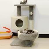 墨菡爬猫架小型猫窝猫跳台剑麻猫爬架带窝猫咪用品猫咪跳板猫爬架