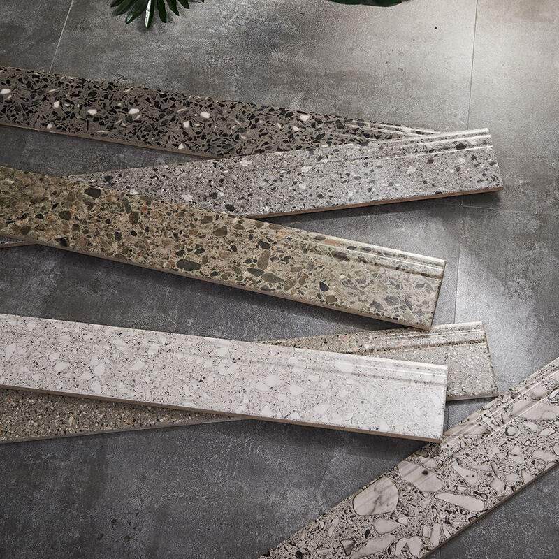 100x800地脚线瓷砖水磨石风踢脚线亚光仿古全瓷墙釉面走边线 地