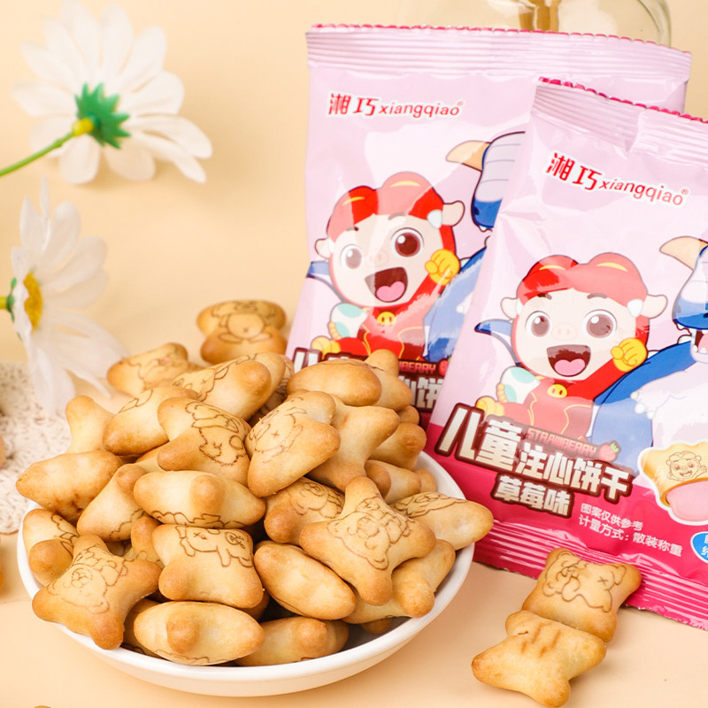 湘巧猪猪侠高端巧克力味小蘑菇力饼干食品休闲零食早餐小点心