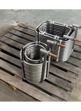 304不锈钢3P5P10P15马式冷水机制冷盘管蒸发器热交换器冷却扩散器