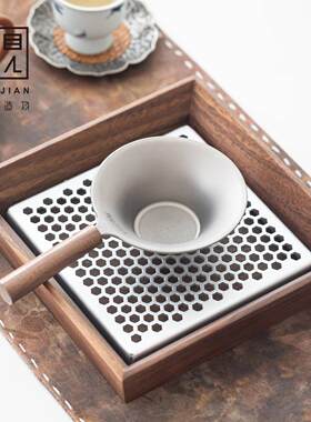 又见造物纯钛茶滤超细网轻奢档茶叶过滤茶器公道杯茶隔茶道零配