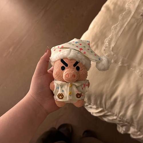 10公分可爱卡通毛绒“懒懒小猪”套装玩偶配饰包挂件生日礼物玩偶