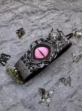 小众亚文化手链男女潮流皮质朋克暗黑古重工废土风纯手工手环配饰