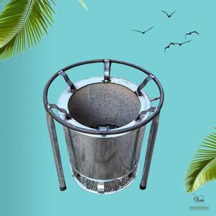 户外烧烤炉碳炉炭炉烧烤架柴火炉子HDJ便携式板块烧烤炉焦野铁炊