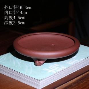 水浪蒲三足窝口浅圆盆精品小紫砂花盆家谈SAA泽民工盆景盆栽菖名