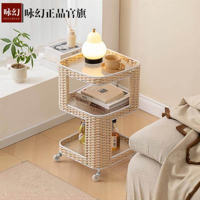 小型床动头柜约现简代家用卧室床头可置物架子带灯铁艺创意移边几,住宅家具,移动边几/推车,淘宝优惠券,粉丝福利购,淘宝优惠卷