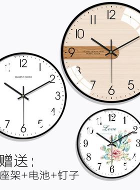现代简PO51247约北欧挂钟钟客表厅卧艺术家用室时创意个性静音石