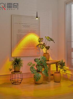 夕阳落日入户玄关小吊灯灯卧室头升降气YIU氛可灯床客厅背景墙装