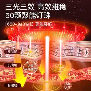 热敷腰保暖红光腰护腰腰椎间盘托出突HYD-51加热光疗带开车腰部按