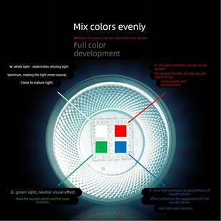 鱼缸灯全谱原光生溪流水草爆藻WR调GBVWI四路色时筒灯珊瑚灯增艳