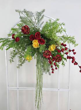 新款婚庆仿真场花婚礼现布置装807一见饰森系地排花艺橱窗景路引