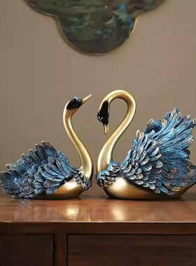 现代轻奢鹅摆件居FTE饰家品客厅电视工艺礼品摆饰摆设天玄关酒柜