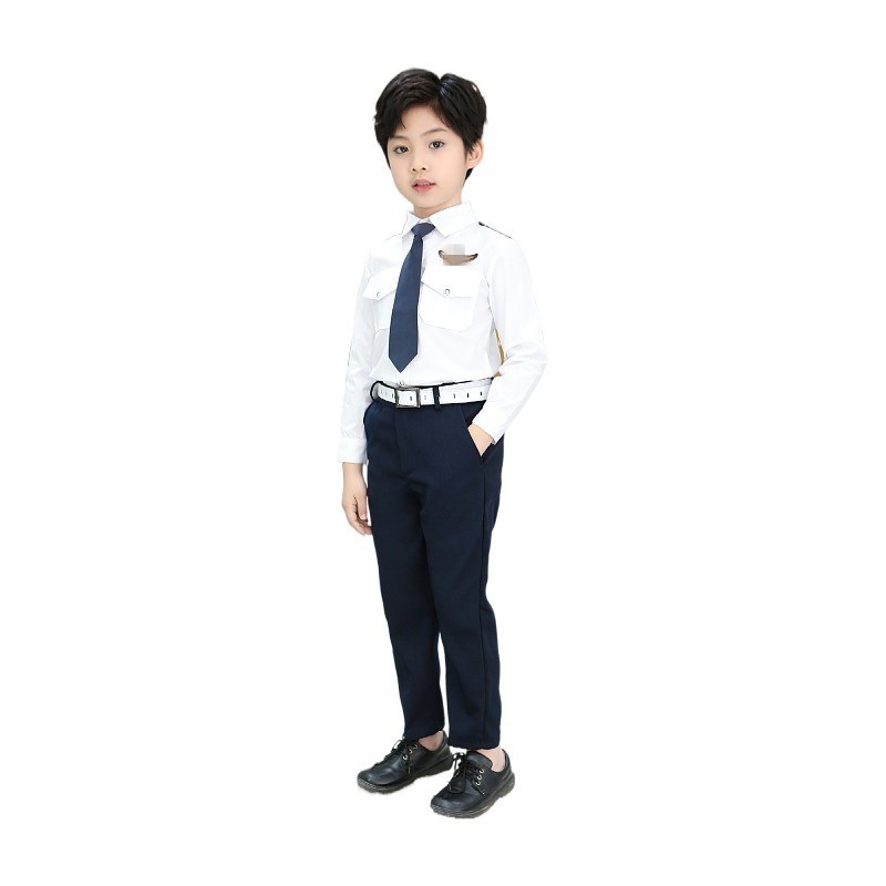 热销儿童小海军演出n服飞行员空军制服套装小学生合唱服运动会表