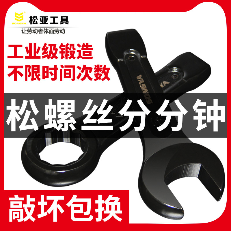 热销重型敲击扳手 单头梅n花开口24/30/32/36/41/46/50/65敲击扳