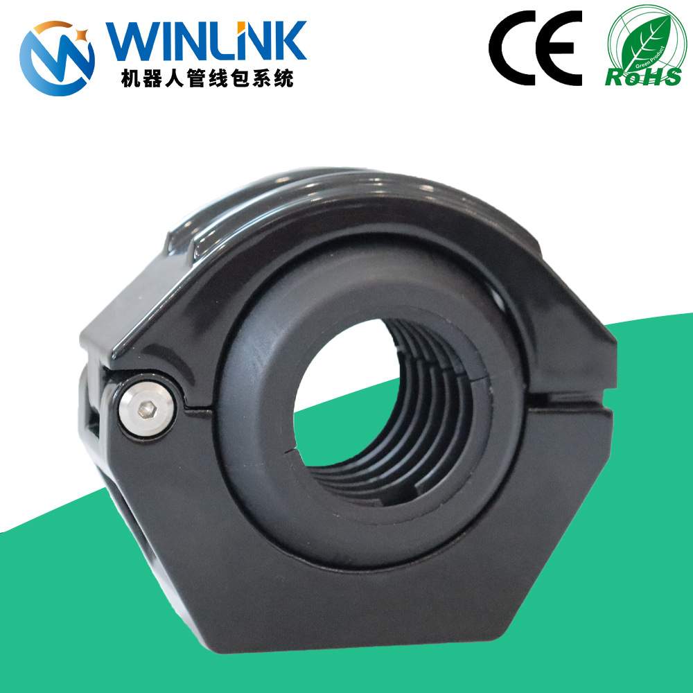 威联科Winlink 集成铝制波纹管支架重型机器人管线包万向铝固定座