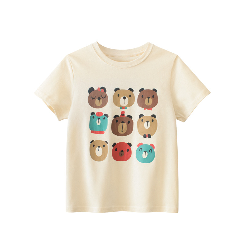 GRrr品牌童装夏季儿童短袖t恤 男青年衣服女生打底衫货源