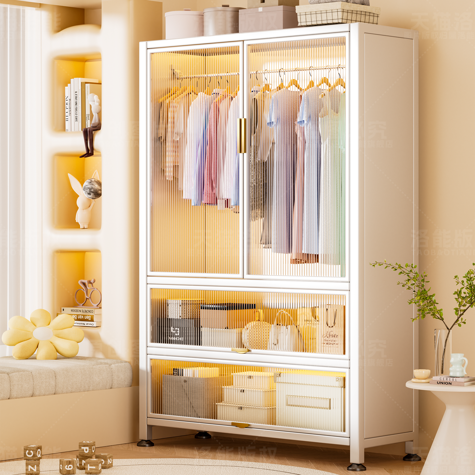 新品简易衣柜儿童衣橱