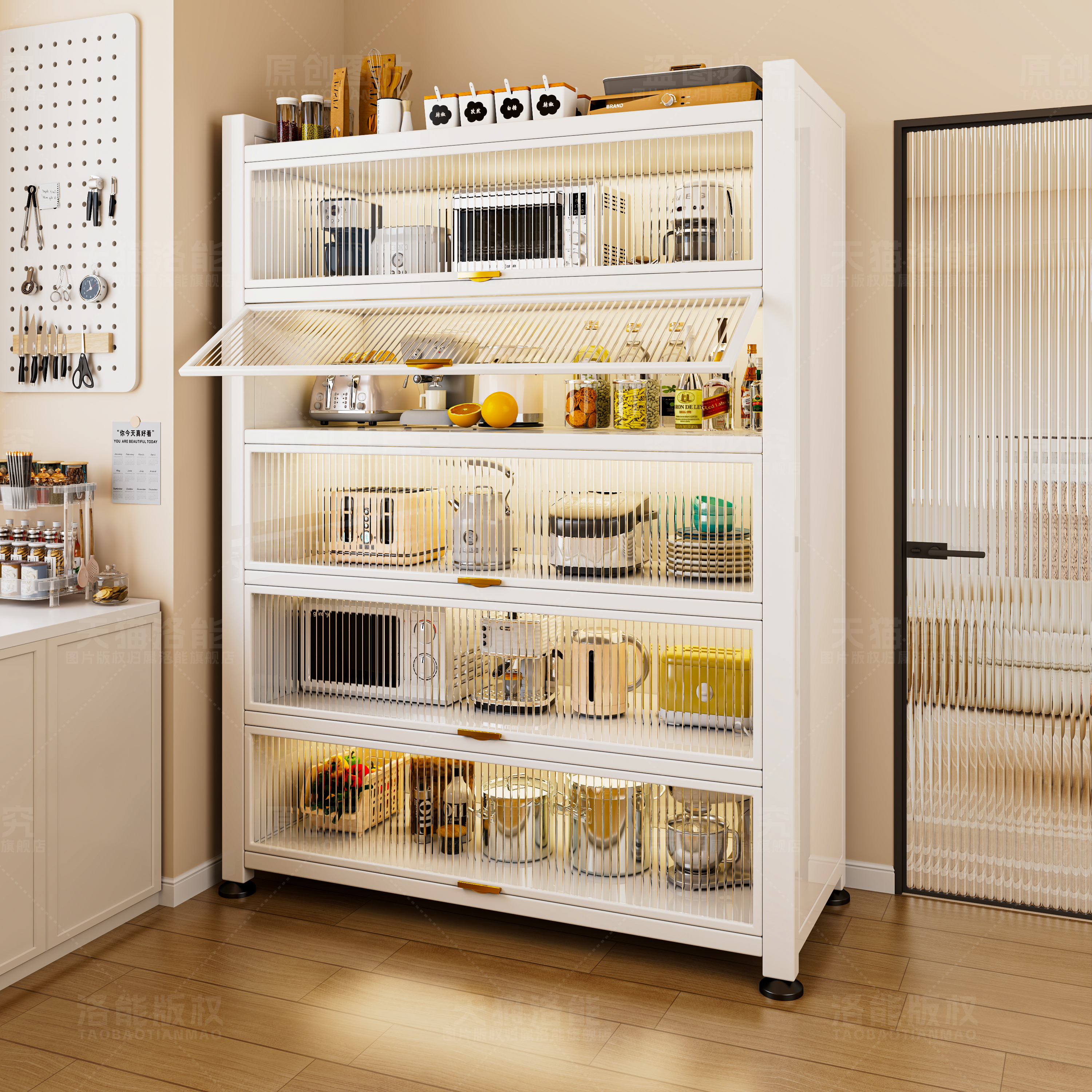 厨房置物架2025新款落地多层多功能收纳架子微波炉家用橱柜储物柜,厨房/烹饪用具,厨房置物架/置物柜/角架,淘宝优惠券,粉丝福利购,淘宝优惠卷