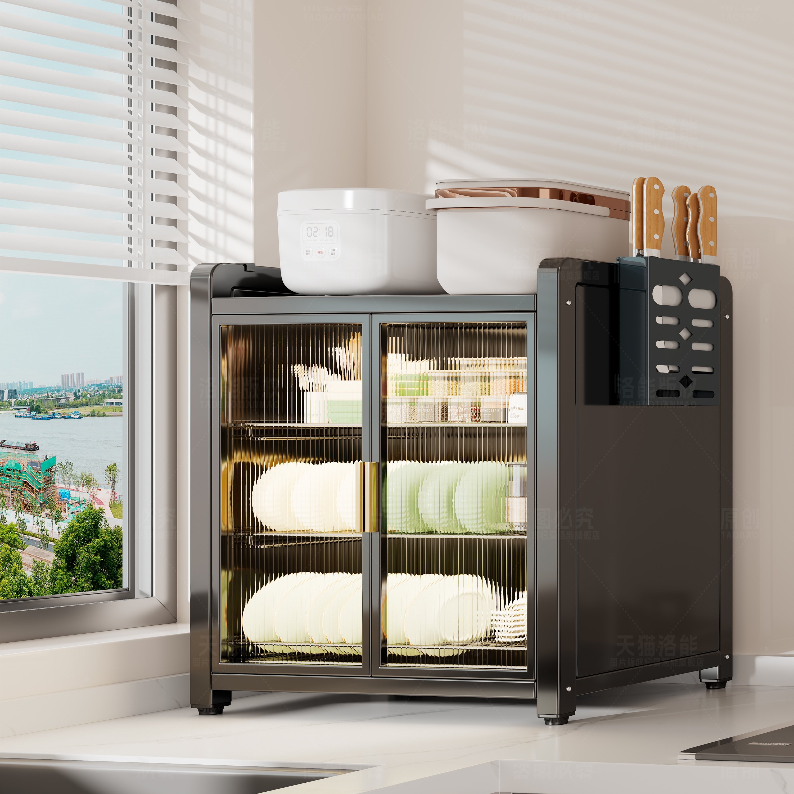 碗碟收纳架厨房台面收纳盒密封家用放碗碟子盘子沥水置物架多功能,厨房/烹饪用具,碗架,淘宝优惠券,粉丝福利购,淘宝优惠卷