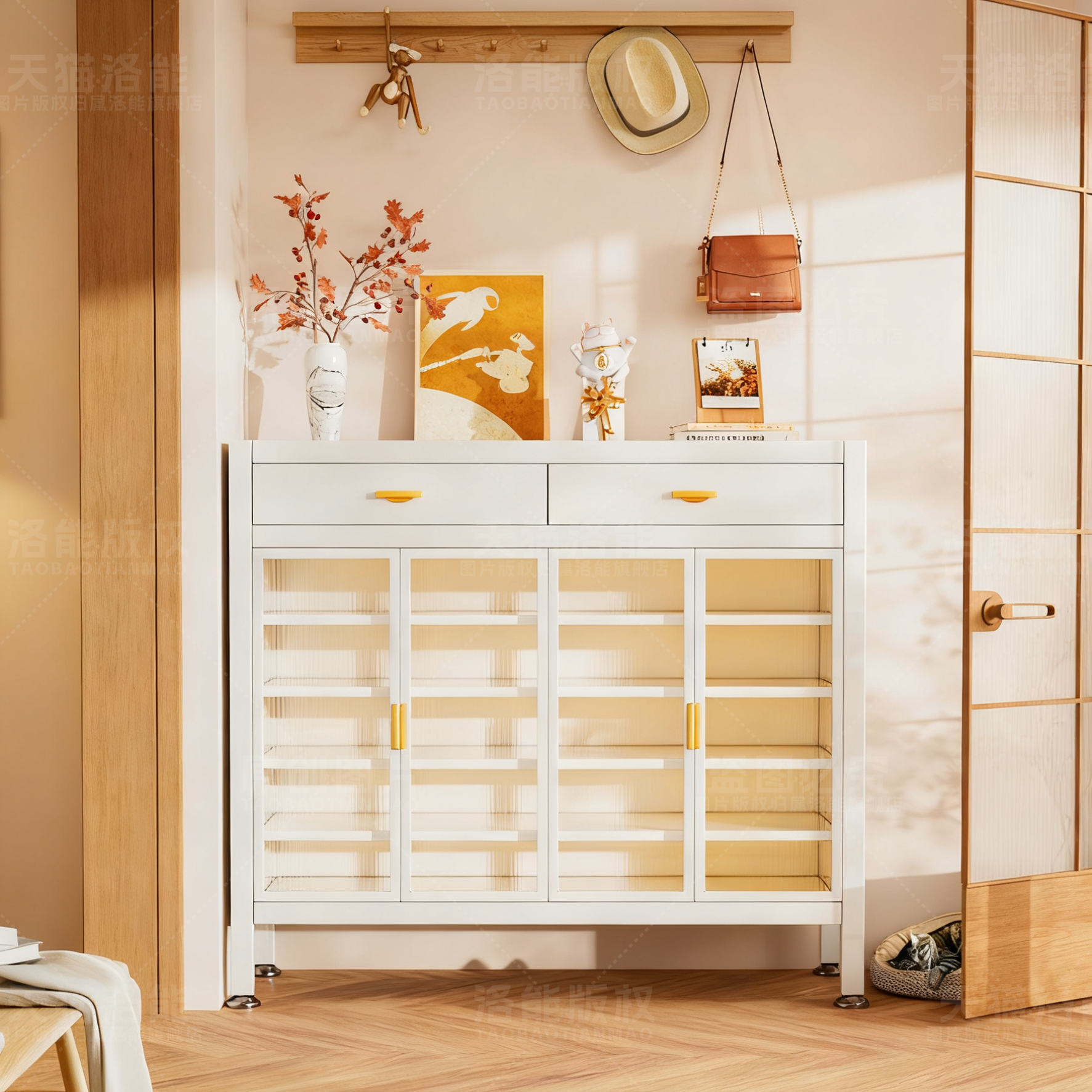 【新款破价冲销】鞋柜玄关一体柜