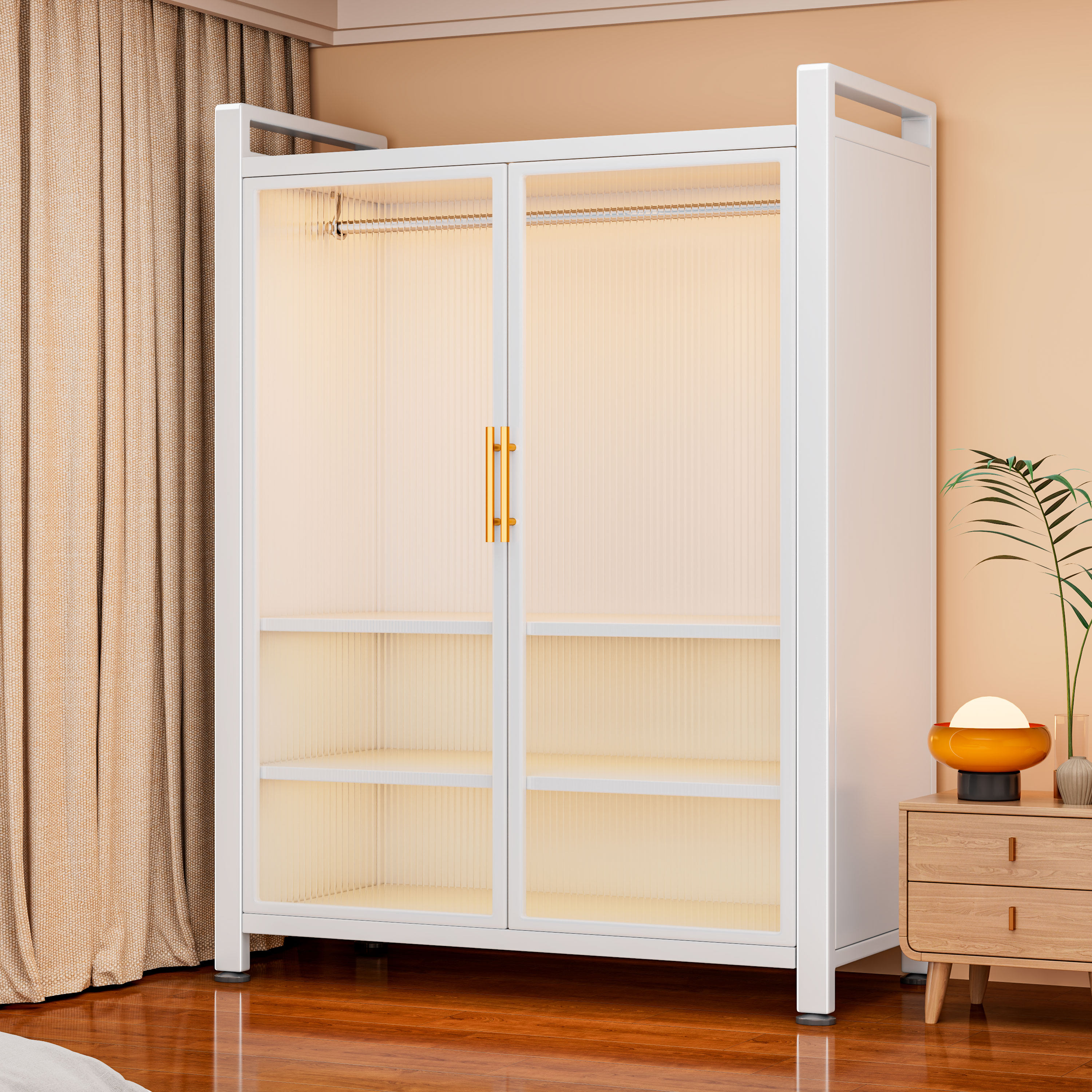 衣柜卧室家用出租房用简易组装金属落地防尘新款衣橱小户型收纳柜,住宅家具,独立衣柜,淘宝优惠券,粉丝福利购,淘宝优惠卷