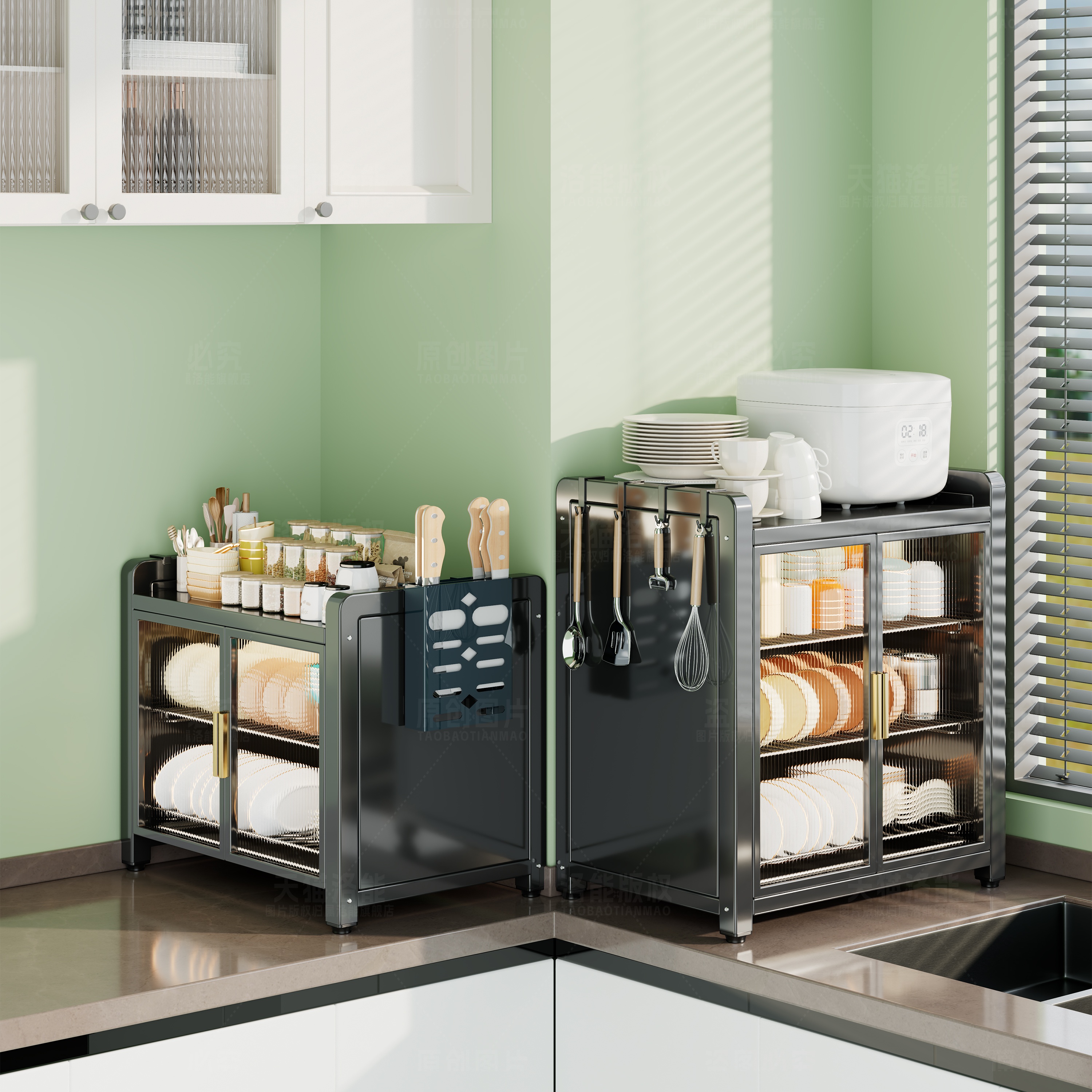 厨房置物架碗碟架多功能收纳架