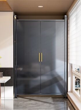 阳台储物柜收纳柜防水防晒靠墙一体铁皮柜家用多功能大容量杂物柜