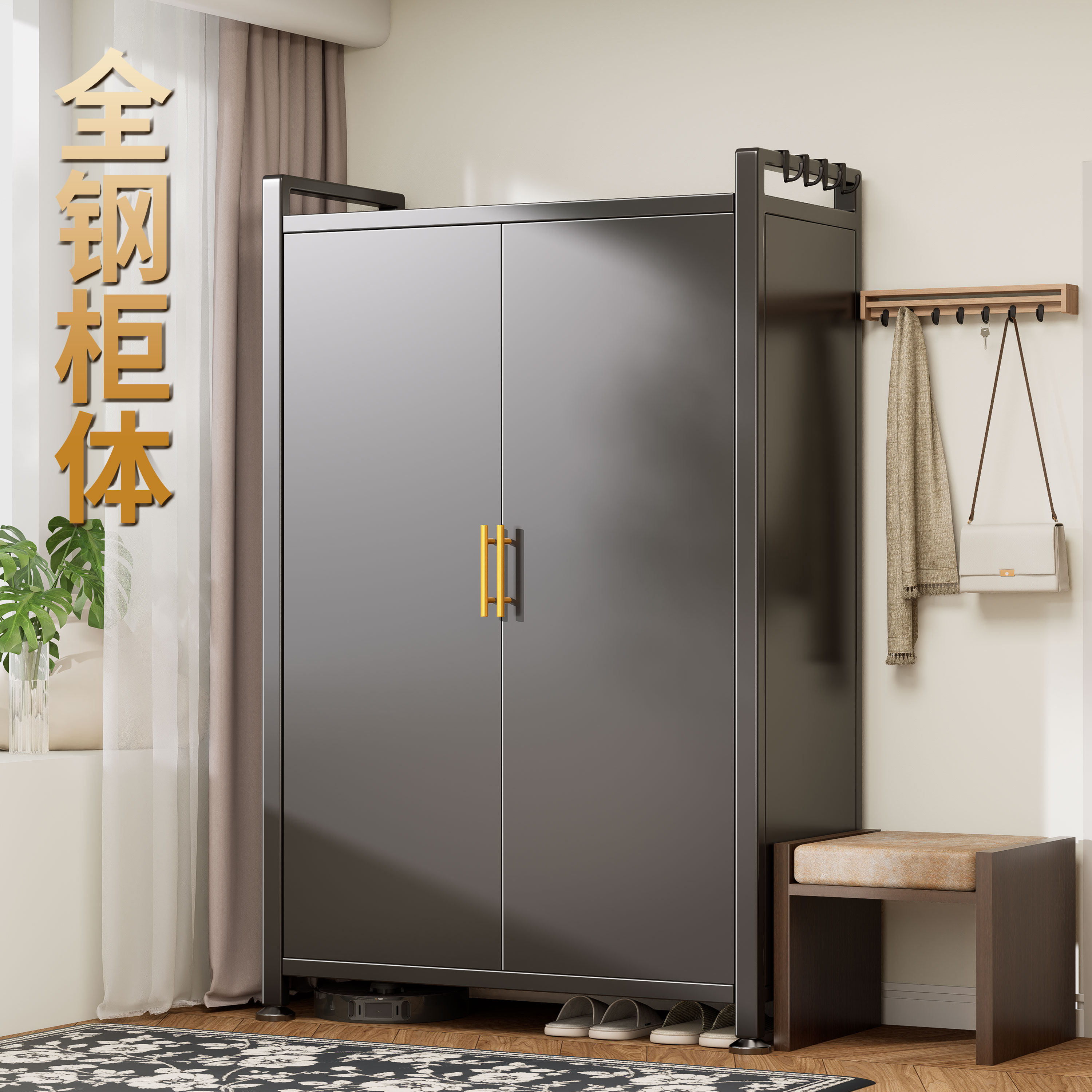 鞋柜家用门口收纳柜一体靠墙2025新款爆款高档入户门外走廊用鞋架,收纳整理,鞋柜,淘宝优惠券,粉丝福利购,淘宝优惠卷