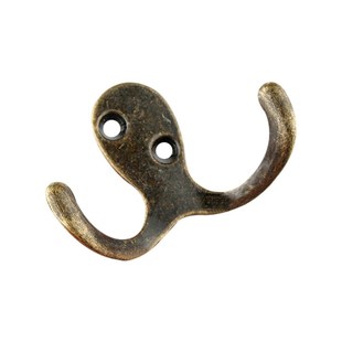 Hooks Double Rustic Wall Retr Hook Coat Robe 1PC Prong