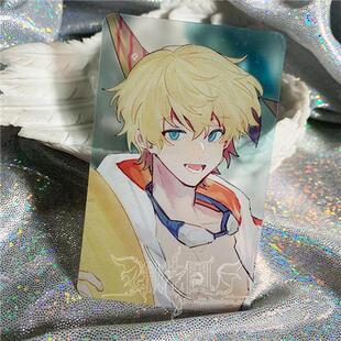 roza双闪幻彩珠光吧唧分享透卡闪粉板挂件罗伊roi阿萨aza彩虹社