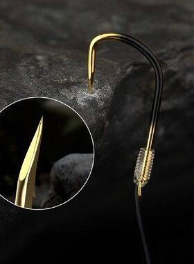 极速Handmade Black and Gold Fishing Hooks Professional Fishi