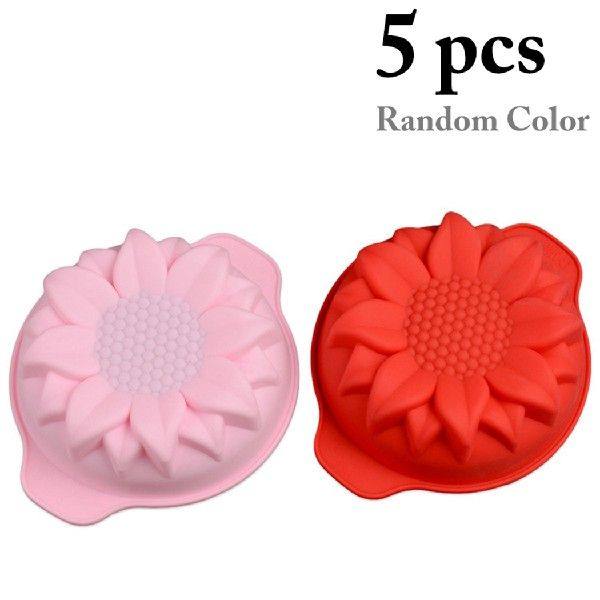 5Pcs Cake Making Cups Silicone Nonstick Cake Mold Chocolate