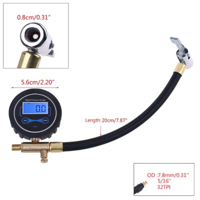 极速200 psi Digital Tire Air Pressure the Gauge Manometer is