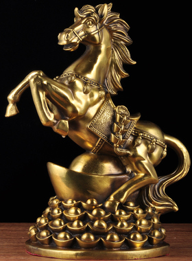 纯铜马到成功马摆件工艺品招财大号办公室客厅电视柜装饰开业礼品