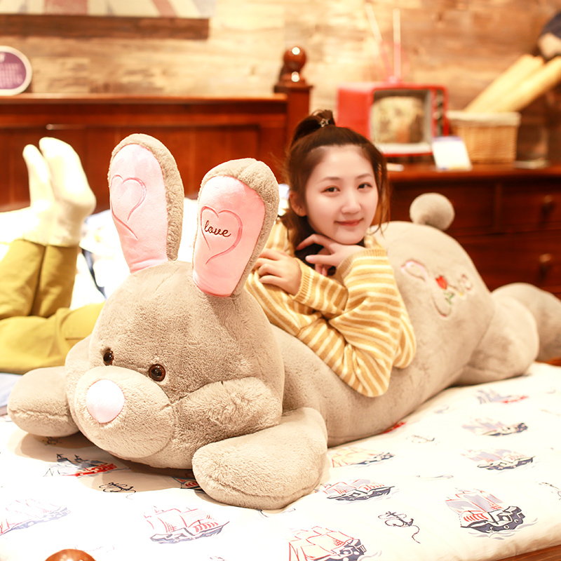 陪你睡觉夹腿兔子抱枕长条枕卧室宿舍床上靠枕靠垫男朋友枕头可爱