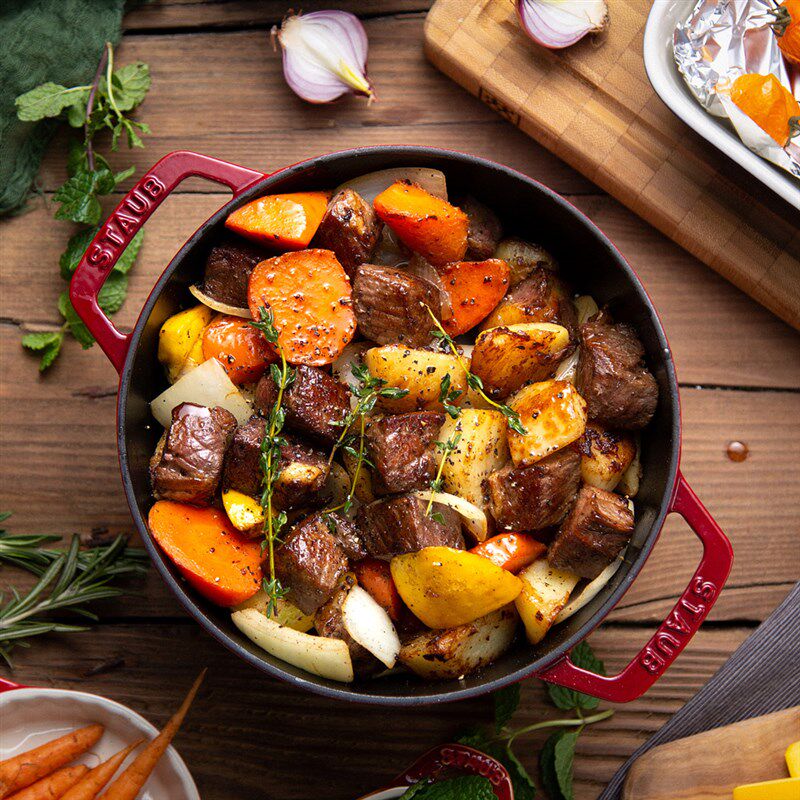 法国进口STAUB珐宝33cm鱼锅海鲜炖烧焖炒锅家用多功能珐琅锅