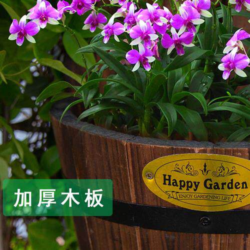 极速实木防腐性壁挂式装饰花桶挂壁木制花盆木质花篮花器垂吊兰式